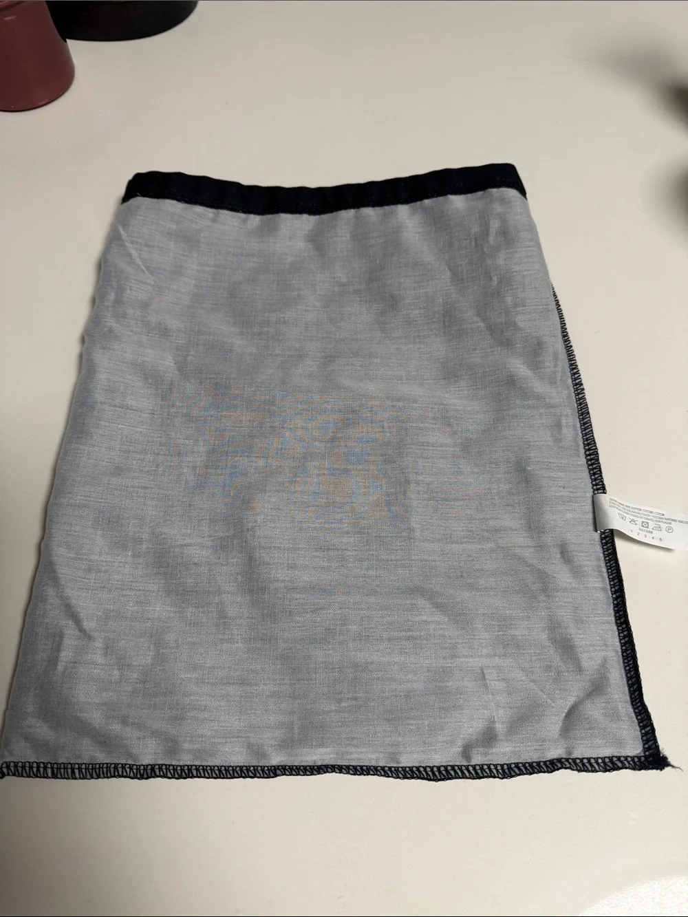 Saint Laurent Black and White Logo Drawstring Pouch